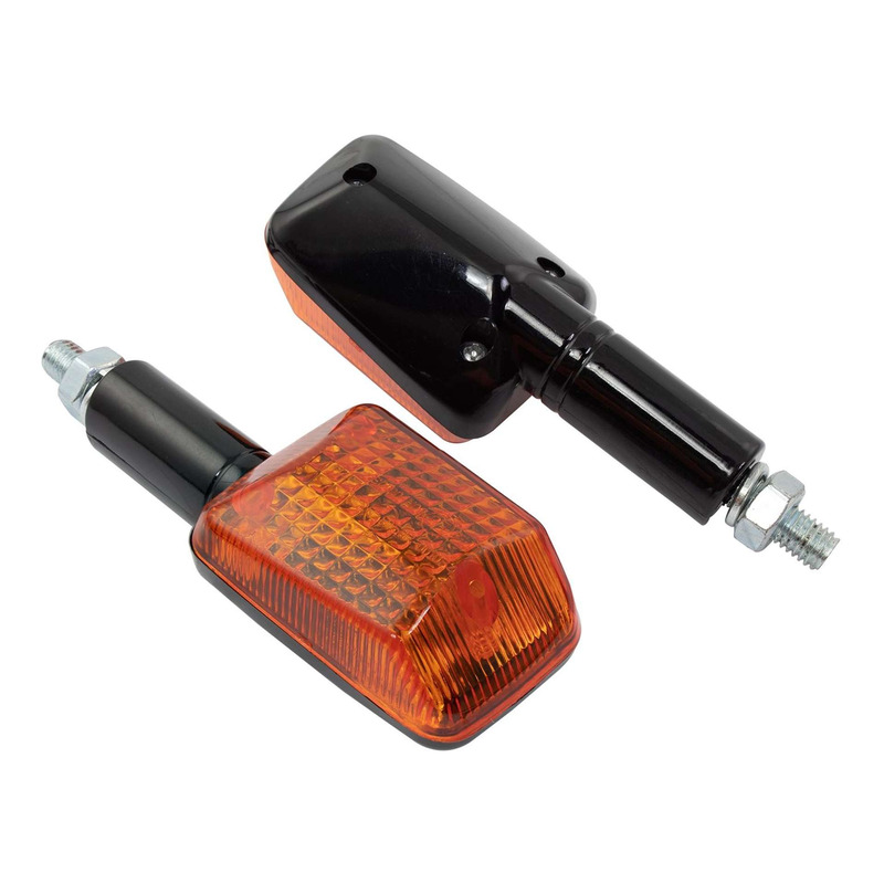 Clignotants LED Bike It Mini long noir cabochon orange