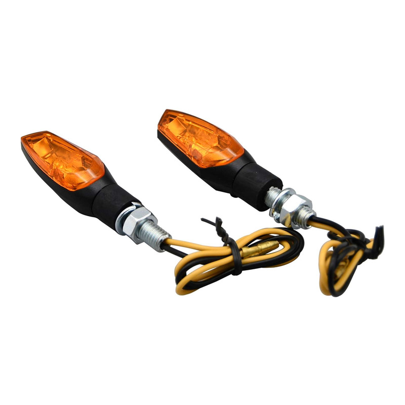 Clignotants LED Bike It Shard noir cabochon orange