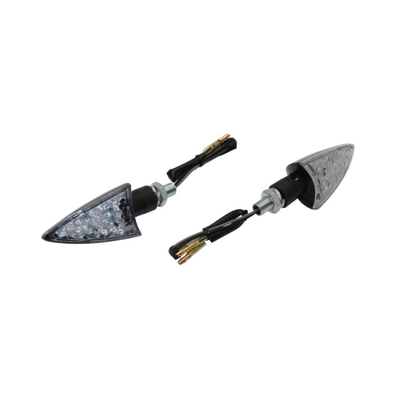 Clignotants Replay triangle 25 LED orange finition transparent/noir