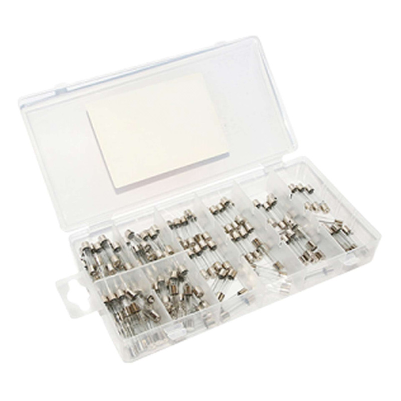 Coffret 120 fusibles verre Brazoline 2,5A à 35A