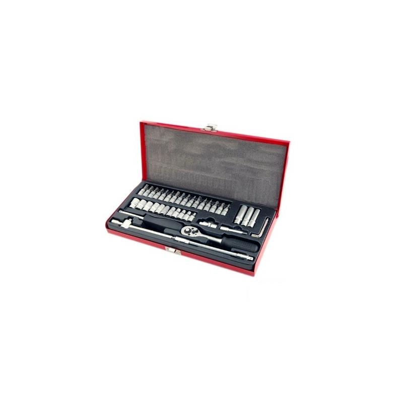 Coffret 40 pièces de Douilles Chrome/Vanadium et outils.