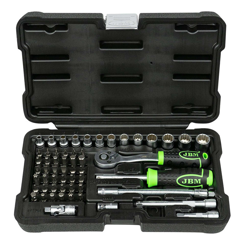 Coffret Ã  cliquet JBM 12 pans â   56 piÃ¨ces