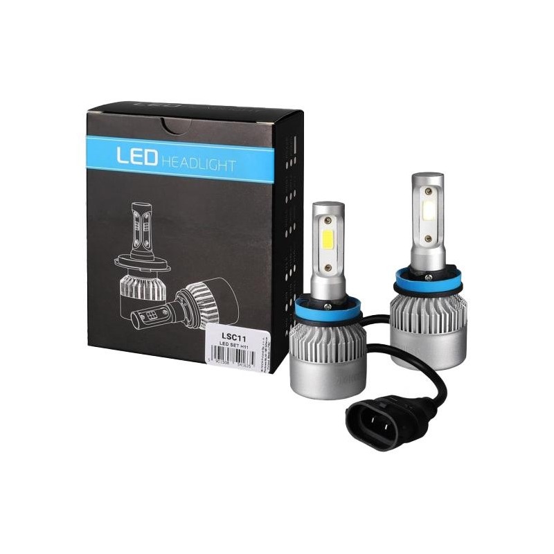 Coffret ampoules LED H8 / H11 12V 8000 lumens / 6500K