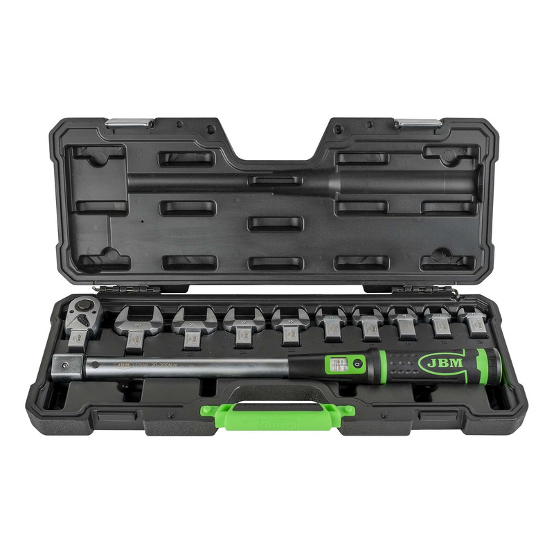 Coffret clé dynamométrique 1/2" JBM 40–200 nm et têtes interchangeables