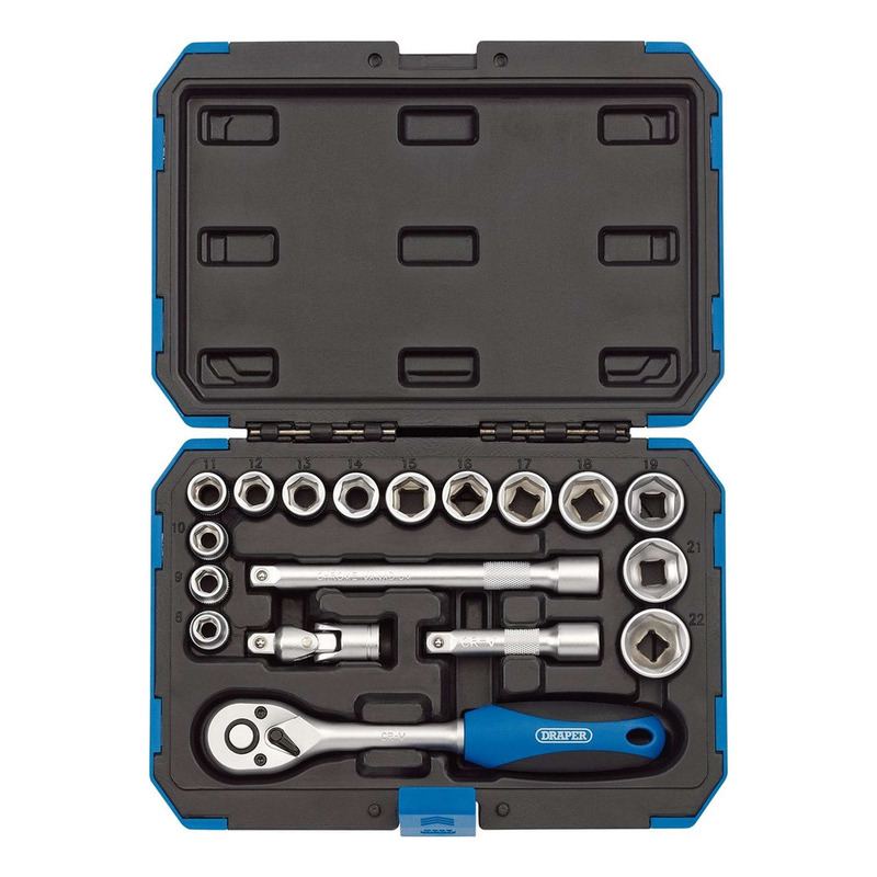 Coffret cliquet mÃ©trique Draper 3/8" (18 piÃ¨ces)