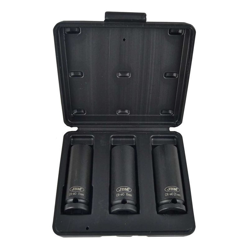 Coffret douilles Ã  choc longues 6 pans JBM 1/2â  â   â   3 piÃ¨ces