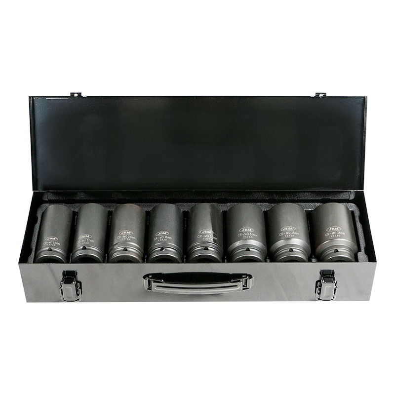 Coffret douilles Ã  choc longues 6 pans JBM 3/4â  â   â   8 piÃ¨ces