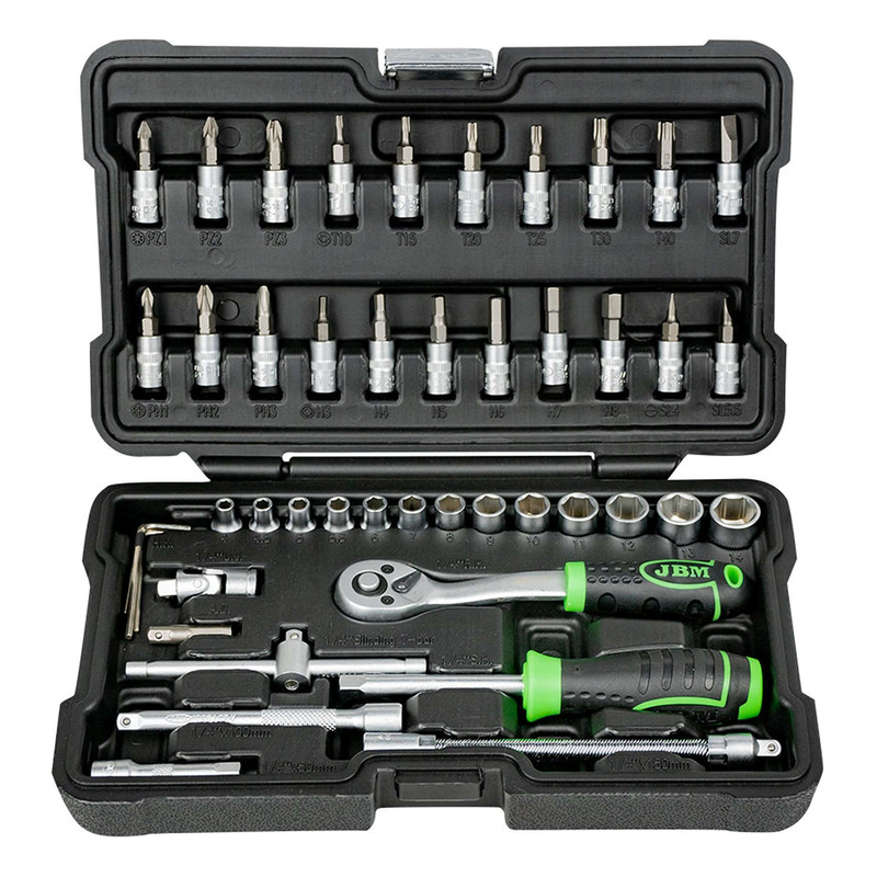 Coffret douilles et cliquet JBM 1/4â  â   â   46 piÃ¨ces