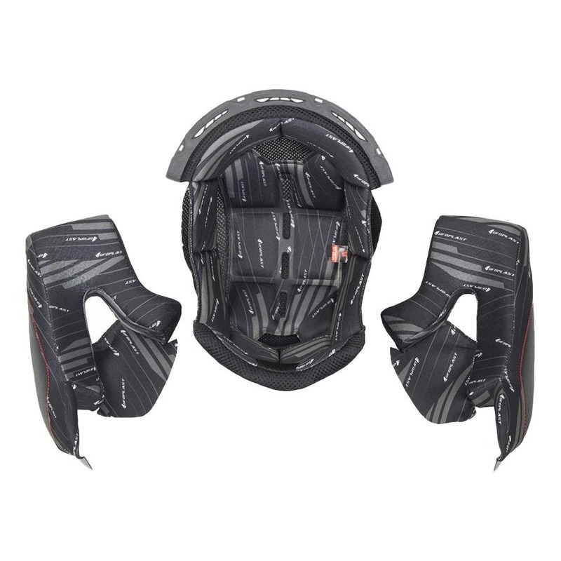 Coiffe et mousses de joues Ufo pour casque Aries noir- XS