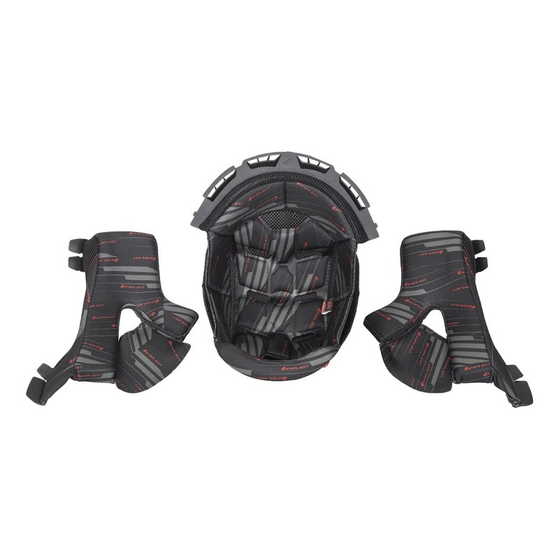 Coiffe et mousses de joues Ufo pour casque Intrepid noir- XS