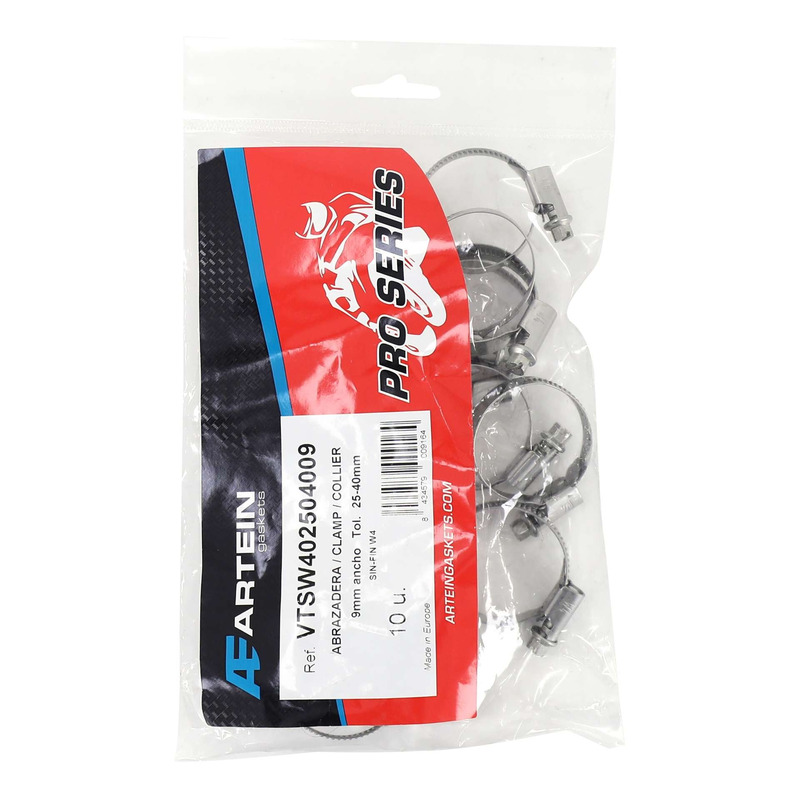 Collier de serrage Ã  crÃ©maillÃ¨re en inox de 25 Ã  40 mm largeur de