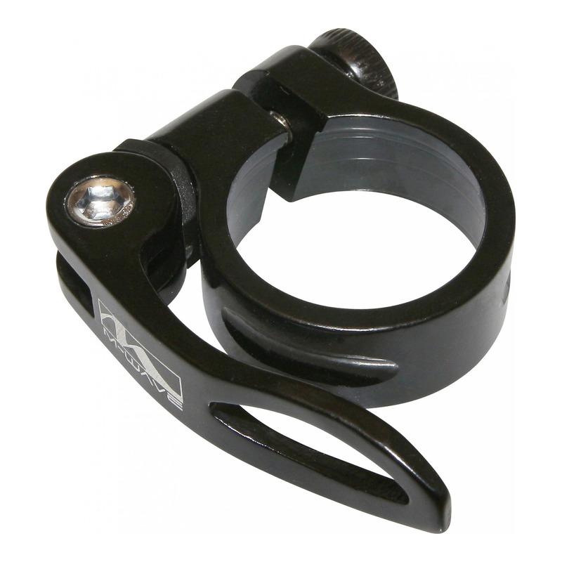 Collier de serrage de tige de selle 1Tek cycle à serrage rapide (Diam 28,6 mm) noir