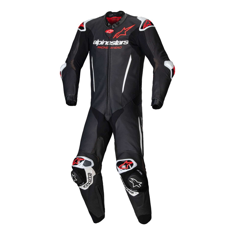 Combinaison cuir Alpinestars GP-R7 black/white/red fluo – 1 pièce