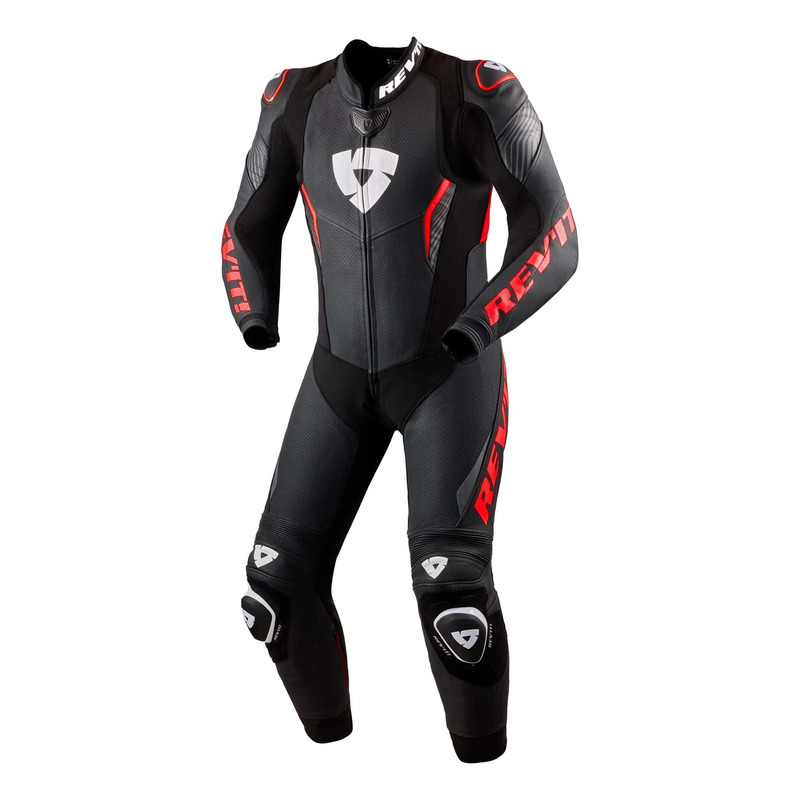 Combinaison cuir Rev’It Argon 3 black/neon red – 1 pièce