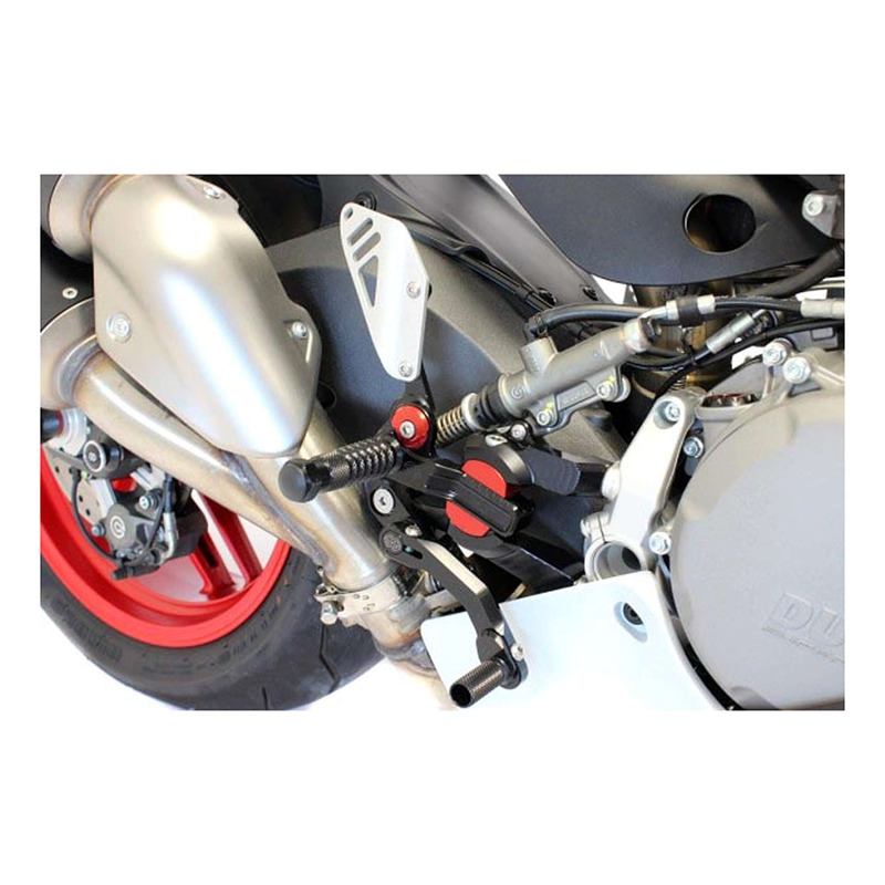 Commandes reculées ajustables noir Gilles Tooling VCR38GT Ducati 959 Panigale 16-19