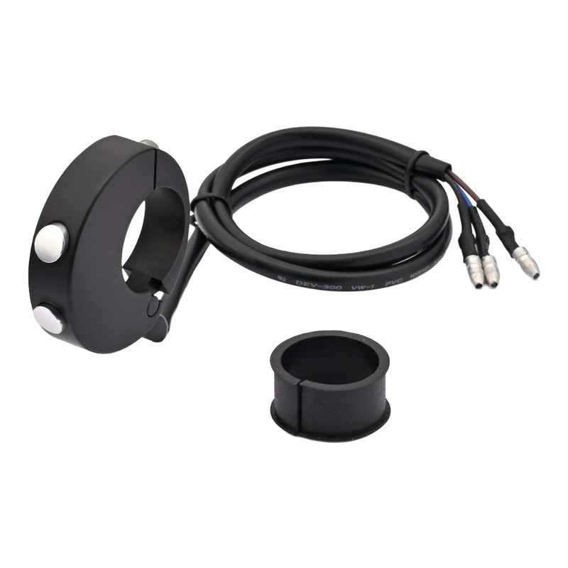 Commodo Daytona CNC 2 boutons pour compteur Velona, noir, Ø 22mm et 1 pouce
