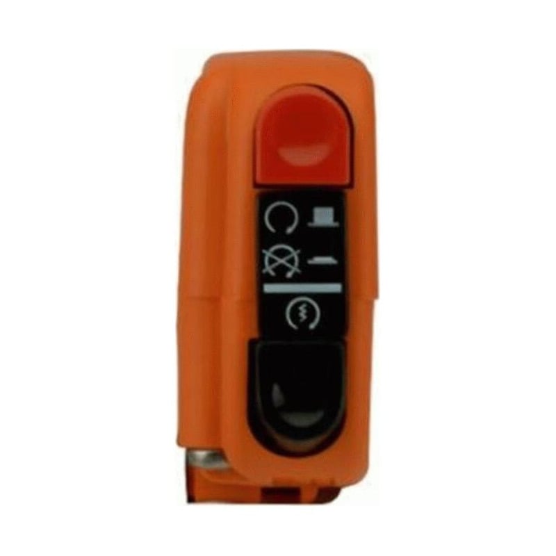 Commodo droit Ø22mm Tomaselli orange avec coupe-circuit