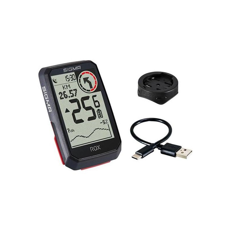Compteur GPS Sigma Rox 4.0 noir (+ capteur cardio)
