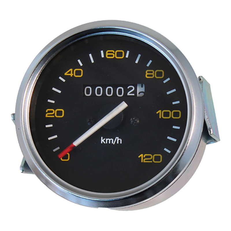 Compteur RMS rond noir/argent Vespa P 125 X/P 150 X