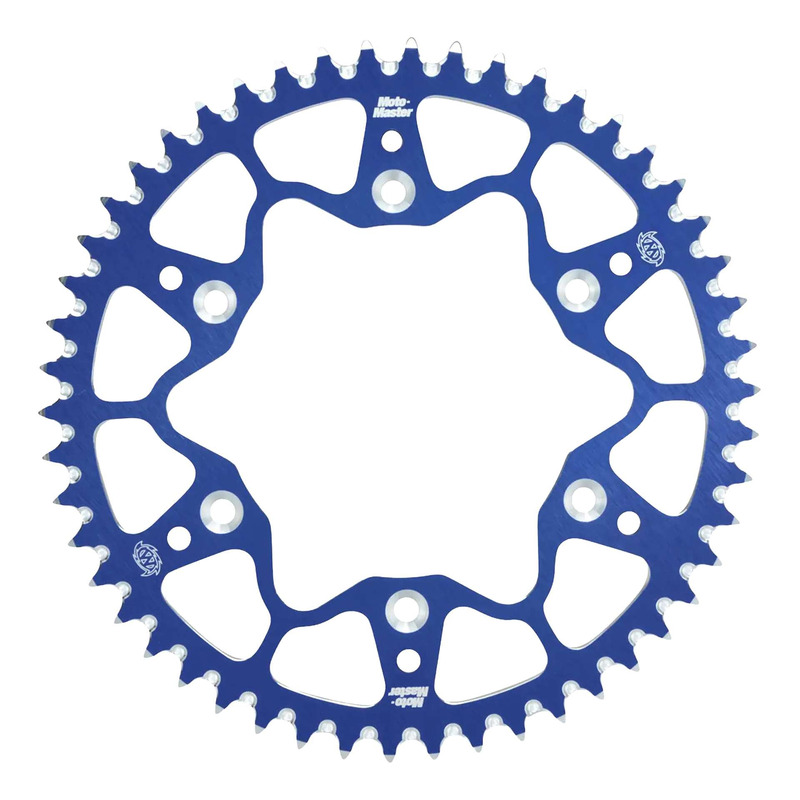 Couronne aluminium 7075-T6 Moto Master bleue pas 520 51 dents Yamaha YZ 125 99-26