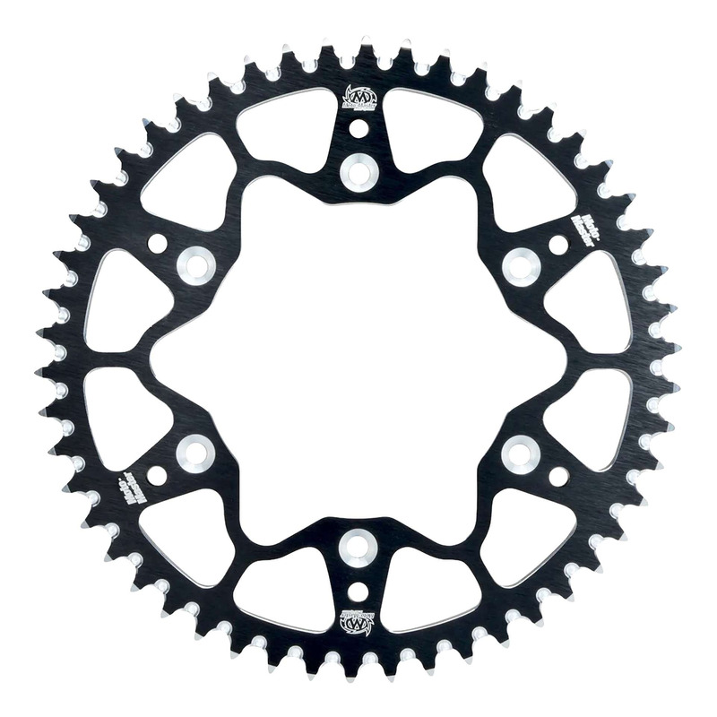 Couronne aluminium 7075-T6 Moto Master noire pas 520 51 dents Yamaha Y