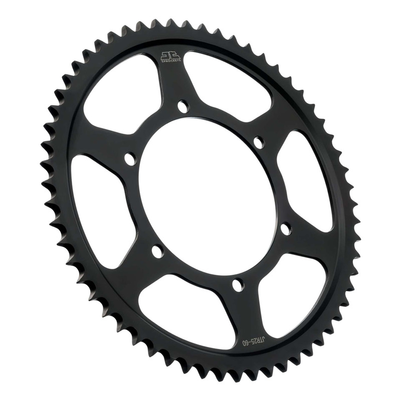Couronne JT Sprockets acier noir pas 428 60 dents Aprilia RS Replica/RS4/Tuono 125