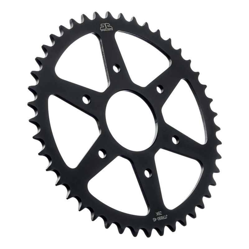 Couronne JT Sprockets acier noir pas 520 45 dents KTM Duke 125/Husquvarna Svartpilen 125