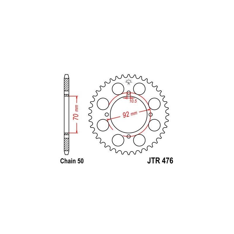 Couronne JT Sprockets Acier pas 530 45 dents - Pour Kawasaki Z400 78-8