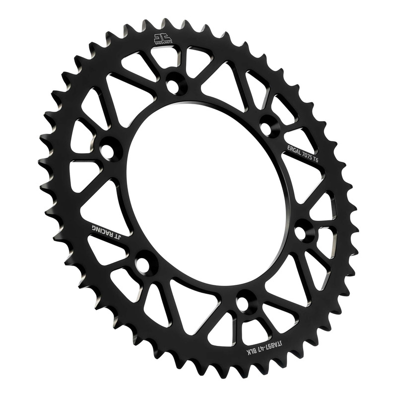 Couronne JT Sprockets alu noir pas 520 47 dents KTM 300 SX/350 XC-F