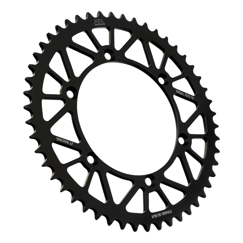 Couronne JT Sprockets Racelite alu noir pas 520 50 dents Kawasaki KX 1