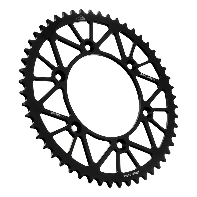 Couronne JT Sprockets Racelite alu noir pas 520 52 dents KTM 250/450 E