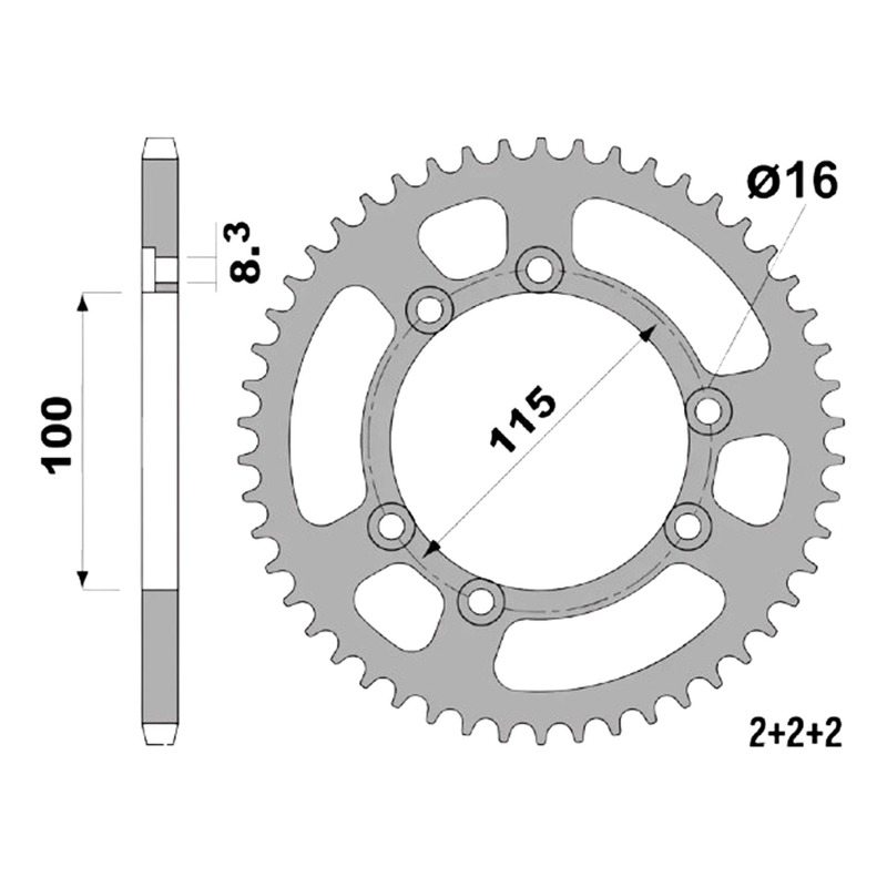 Couronne PBR 4423 Ergal pas 420- 53