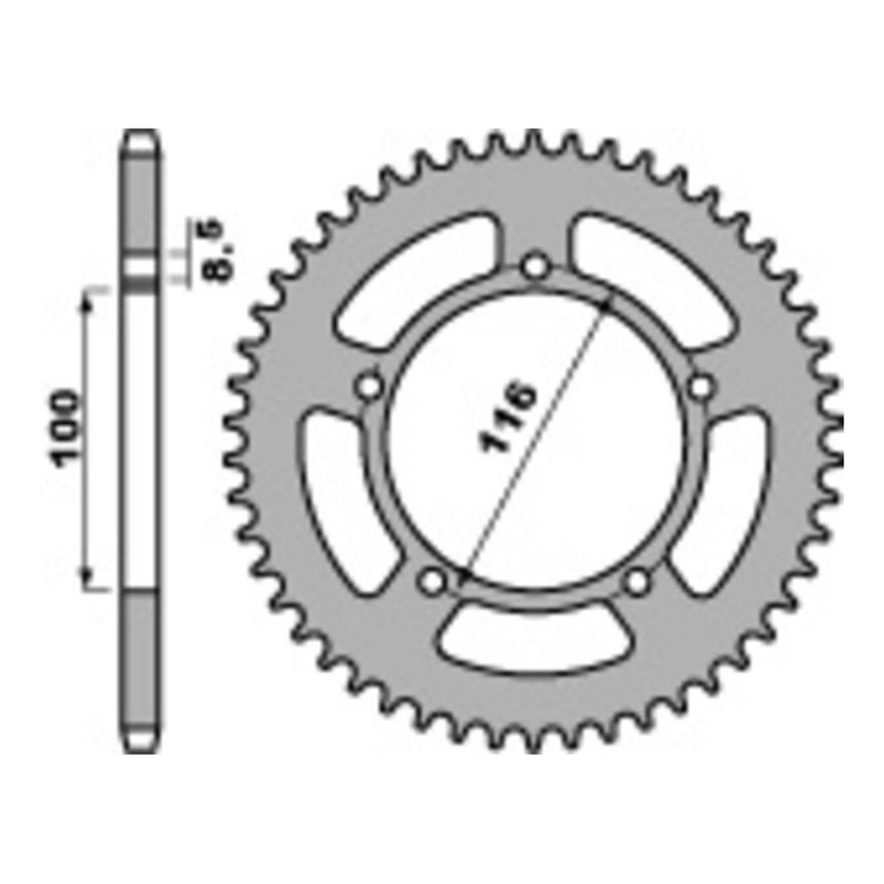 Couronne PBR 464 Acier C45 pas 420- 44