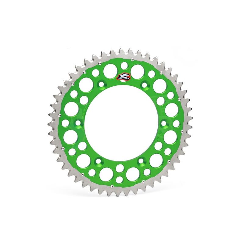 Couronne Renthal Twinring 50 dents verte pour Kawasaki KX 250 F 13-16