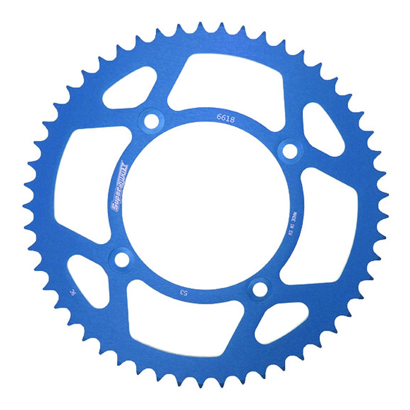 Couronne Supersprox alu bleu pas 420 51 dents Beta RR 50 Enduro 12-25