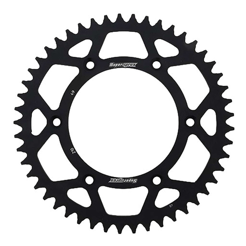 Couronne Supersprox alu noir antiboue pas 520 49 dents Honda CRF 11-26