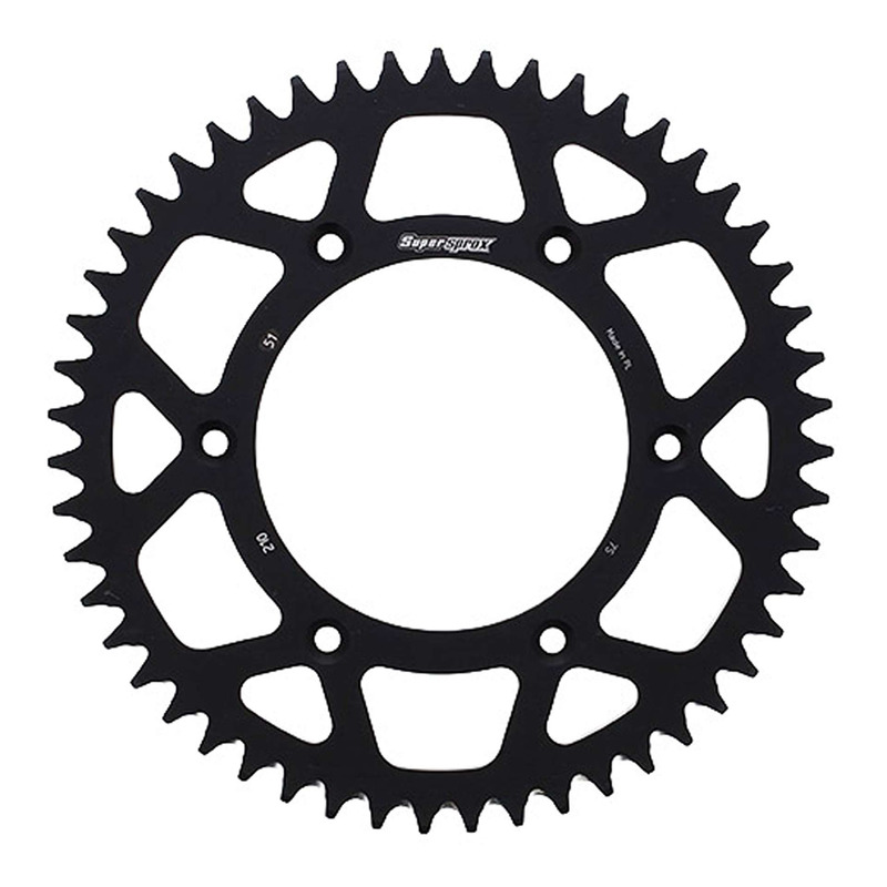 Couronne Supersprox alu noir antiboue pas 520 51 dents Honda CR 125 R 87-99