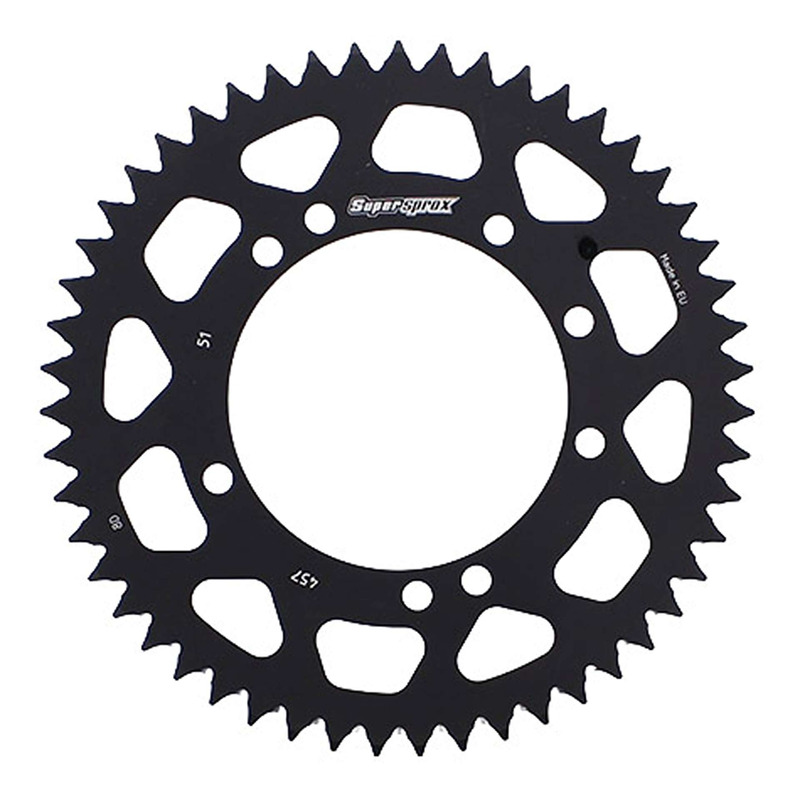Couronne Supersprox alu noir pas 420 51 dents Kawasaki KX 85 01-23