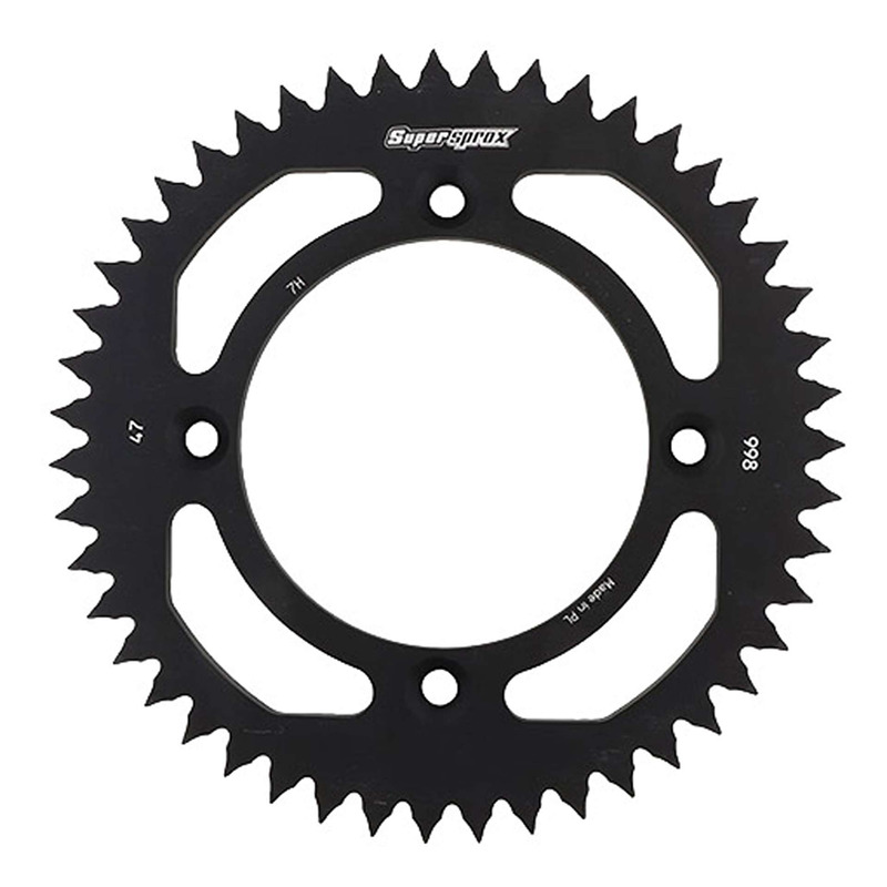 Couronne Supersprox alu noir pas 428 47 dents Suzuki RM 85 02-23