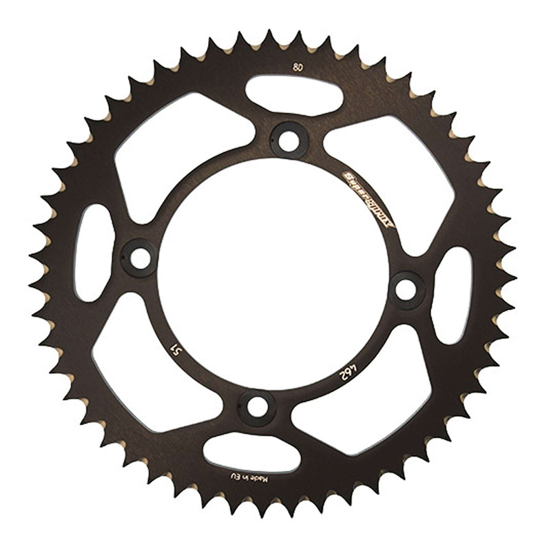 Couronne Supersprox alu noir pas 428 51 dents Kawasaki KX 85 24-26
