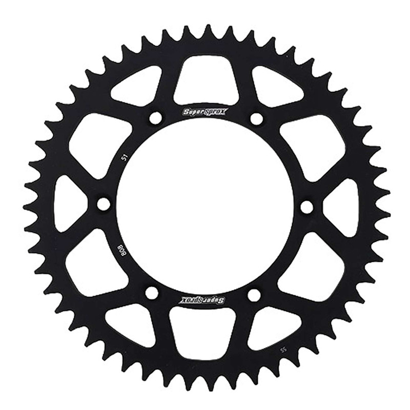 Couronne Supersprox alu noir pas 520 51 dents Suzuki RM 125 06-08
