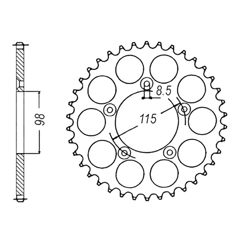Couronne Supersprox alu pas 420 48 dents KTM SX 65 11-24