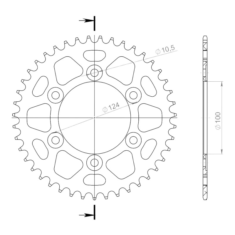 Couronne Supersprox alu pas 520 43 dents Ducati Monster 600 95-98