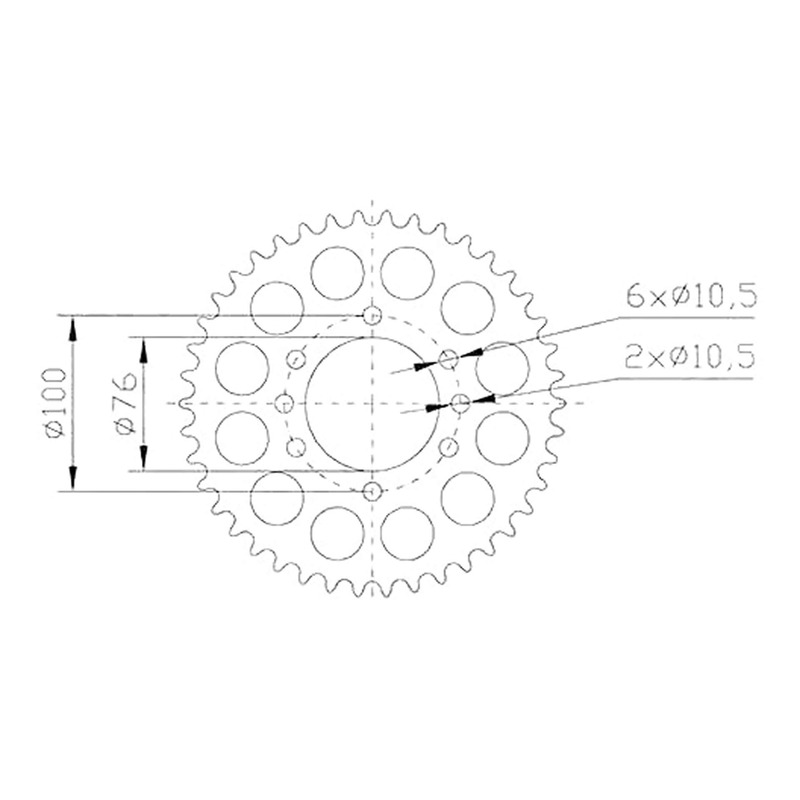 Couronne Supersprox alu pas 520 45 dents Suzuki GSF 1200 Bandit 96-05