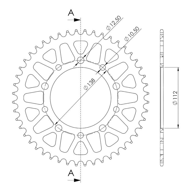 Couronne Supersprox alu pas 520 48 dents Yamaha YZF-R6 99-02
