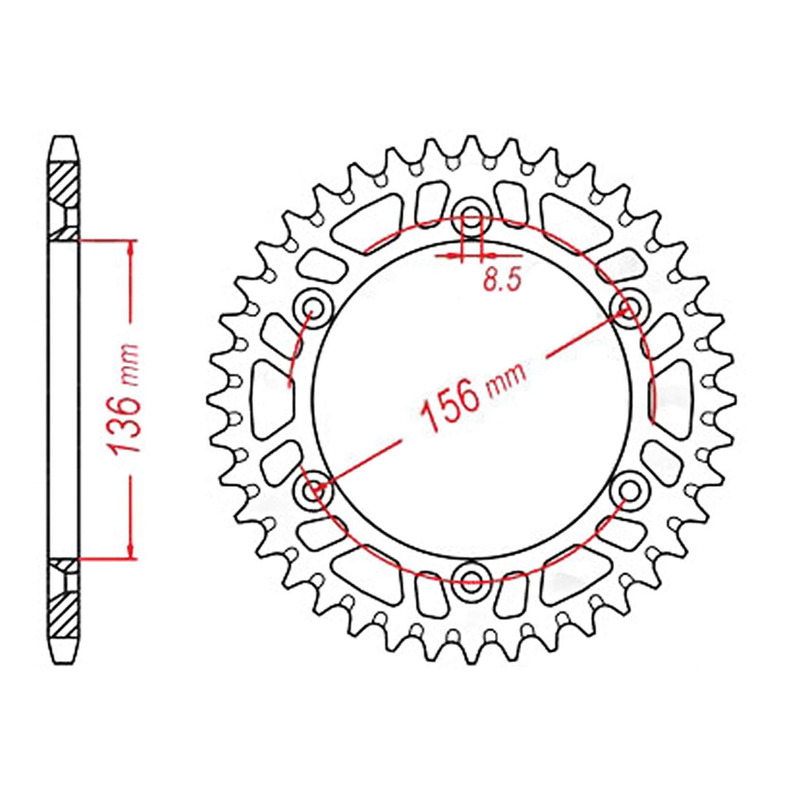 Couronne Supersprox alu pas 520 53 dents TC 449 11-13