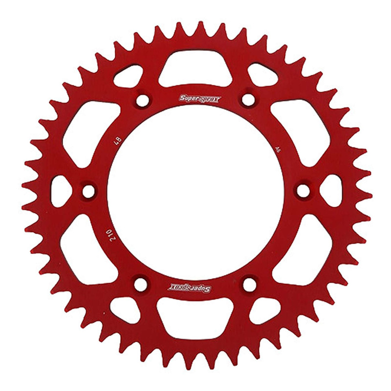 Couronne Supersprox alu rouge antiboue pas 520 48 dents Beta RR 300 20-22