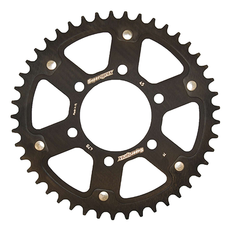 Couronne Supersprox Stealth noir 45 dents Kawasaki 400 ZXR 91-99