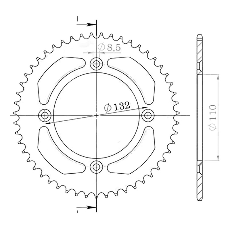 Couronne Supersprox Stealth noir 46 dents Ktm 85 sx 04-26