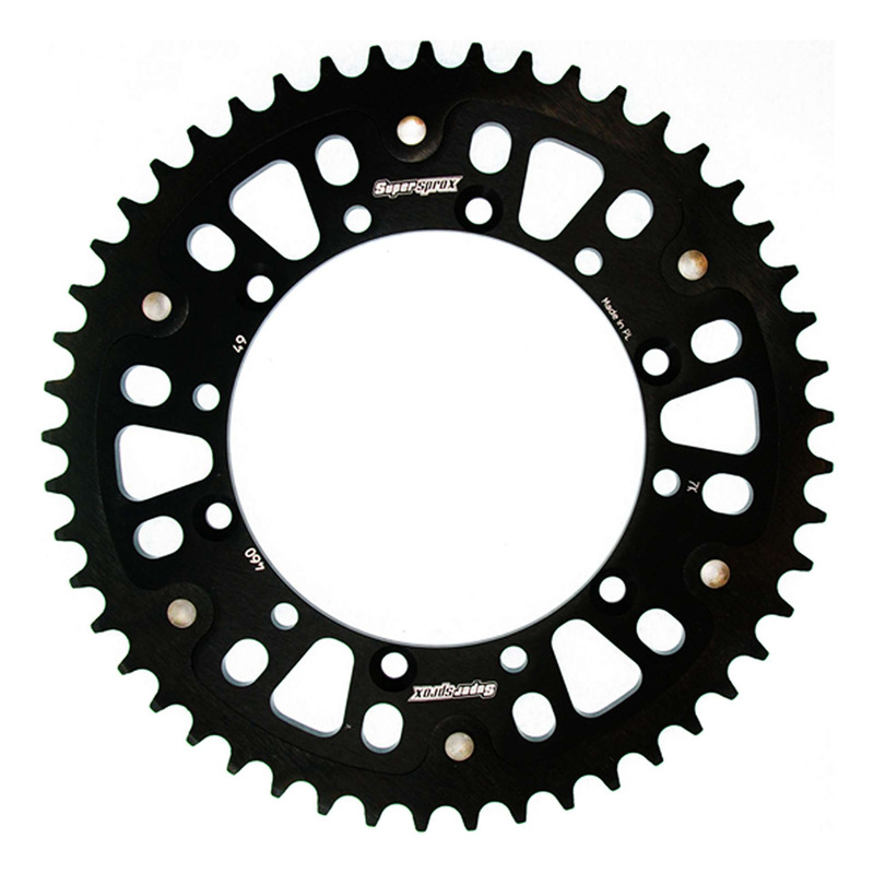 Couronne Supersprox Stealth noir 49 dents Kawasaki 125 Kx 92-02
